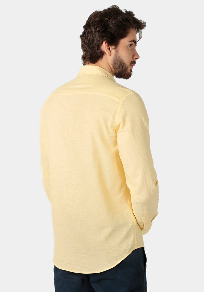 Camisa linho slim fit