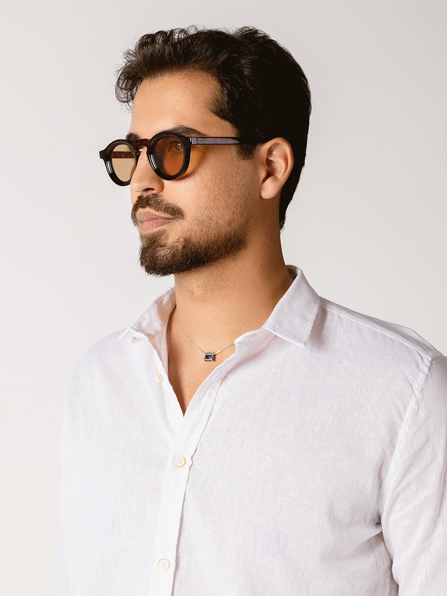 Camisa linho slim fit