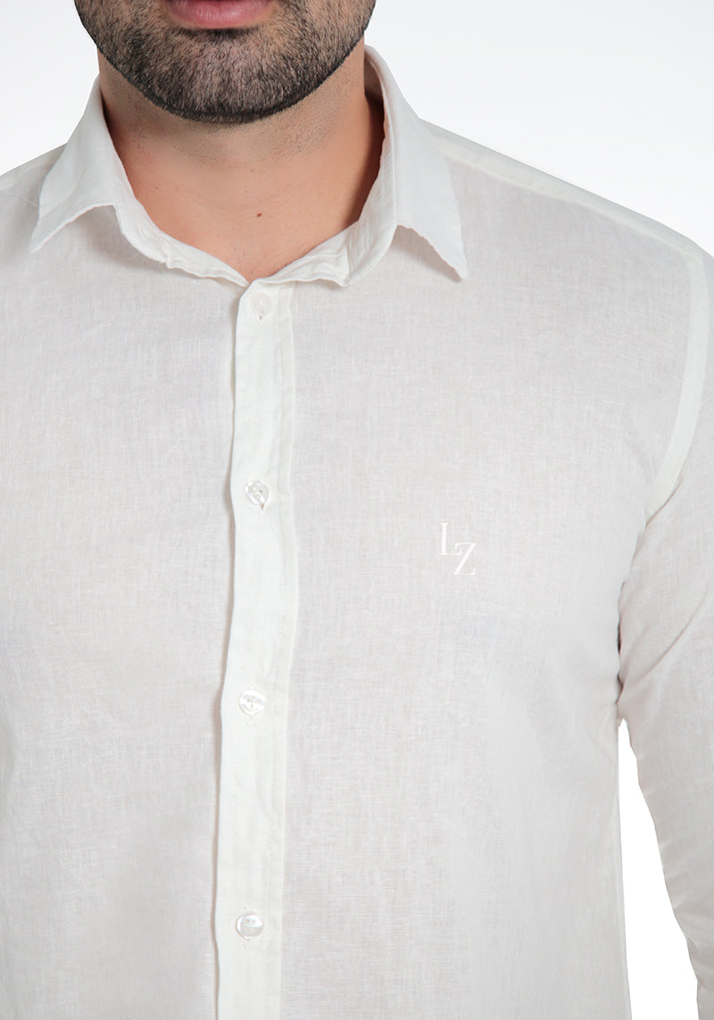 Camisa linho slim fit